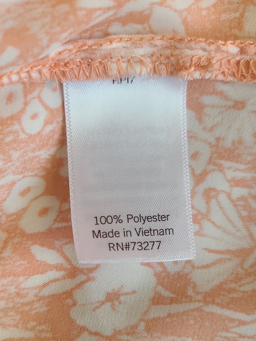 LC Lauren Conrad Women's Orange/White Floral Comfy Soft Business Casual Sz S - Picture 9 of 9